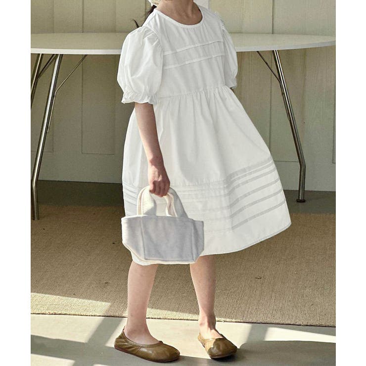 【aimoha-KIDS-】ボリュームスリーブワンピース | aimoha kids | 詳細画像2 