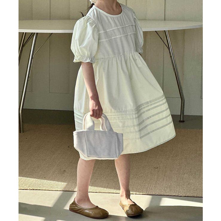 【aimoha-KIDS-】ボリュームスリーブワンピース | aimoha kids | 詳細画像6 