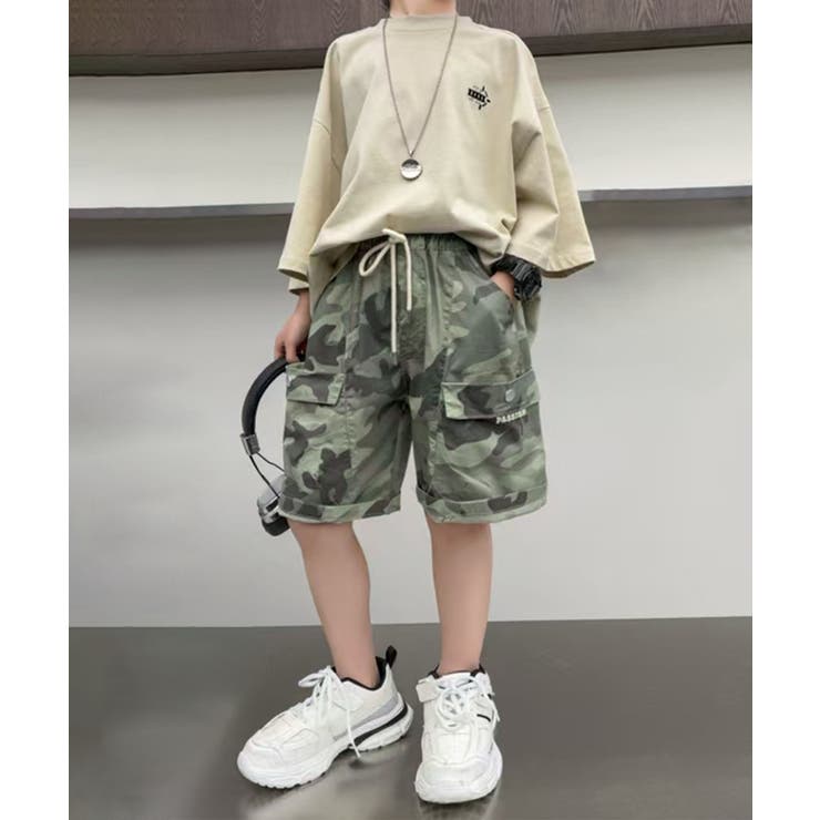 aimoha-KIDS-】迷彩柄ショートパンツ[品番：XT000013526