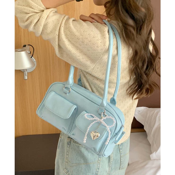 PUレザーリボンショルダーバッグ | aimoha  | 詳細画像12 