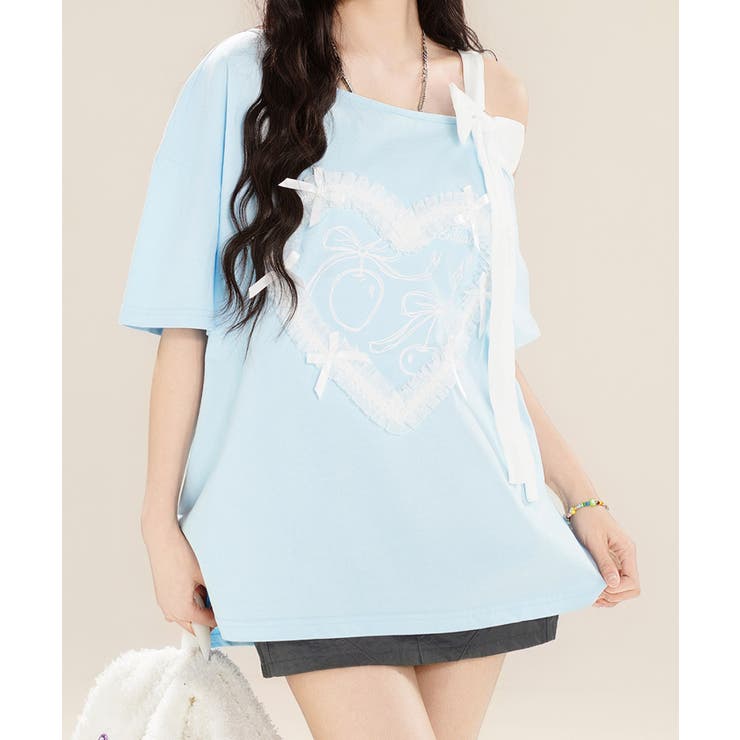 【HOOK】for girls ハートレースリボンTシャツ | HOOK | 詳細画像20 