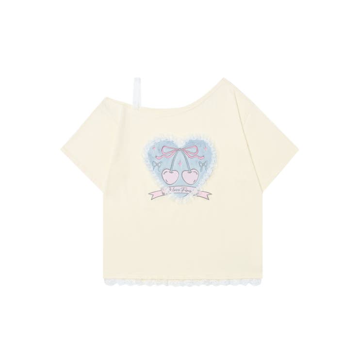 レースリボンハートTシャツ | HOOK | 詳細画像3 