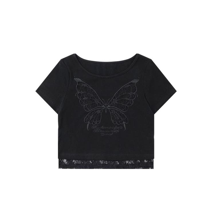 【Aelfric Eden】バーン レース バタフライ Tシャツ Aelfric Eden(エルフリック エデン) Tシャツ・カットソー(メンズ