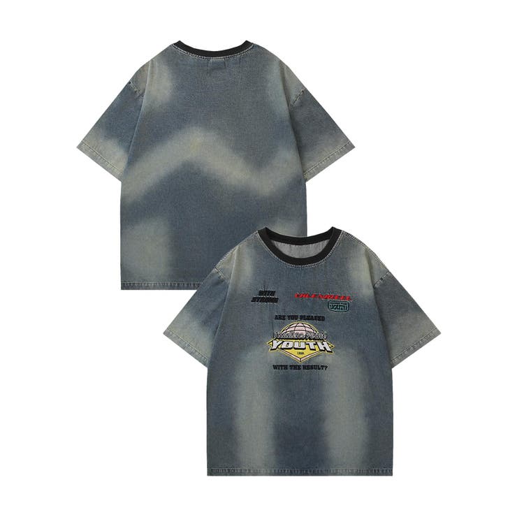 H.esntls ヴィンテージウォッシュ Tシャツ ゆったり プリント ｳﾞｨﾝﾃｰｼﾞｳｫｯｼｭTｼｬﾂ | 子供服のオーシャン＆グラウンド