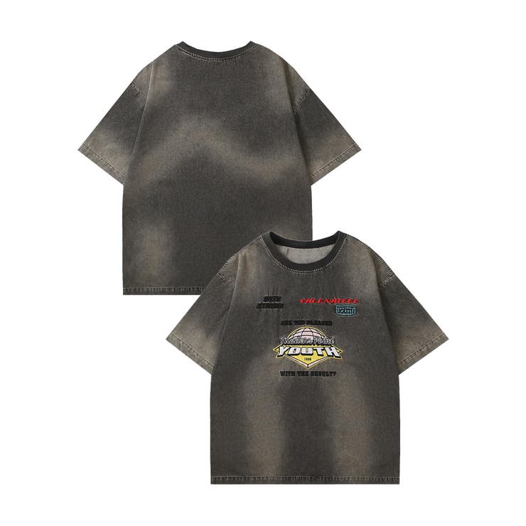 PERSONSOUL半袖ウォッシュヴィンテージＴシャツストリートロゴ入 PERSONSOUL半袖ウォッシュヴィンテージTシャツストリートロゴ入