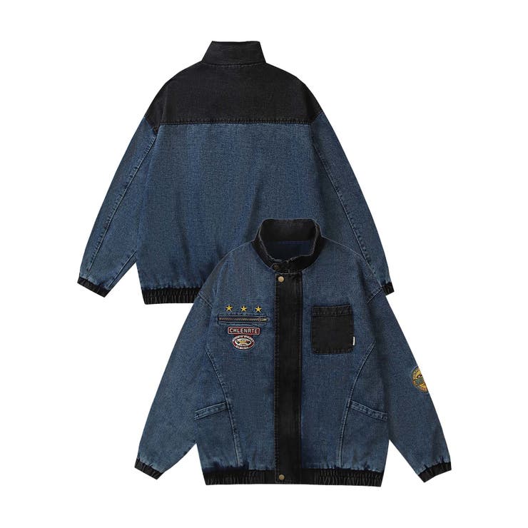 ワッペンデニムブルゾン | HOOK | 詳細画像1 