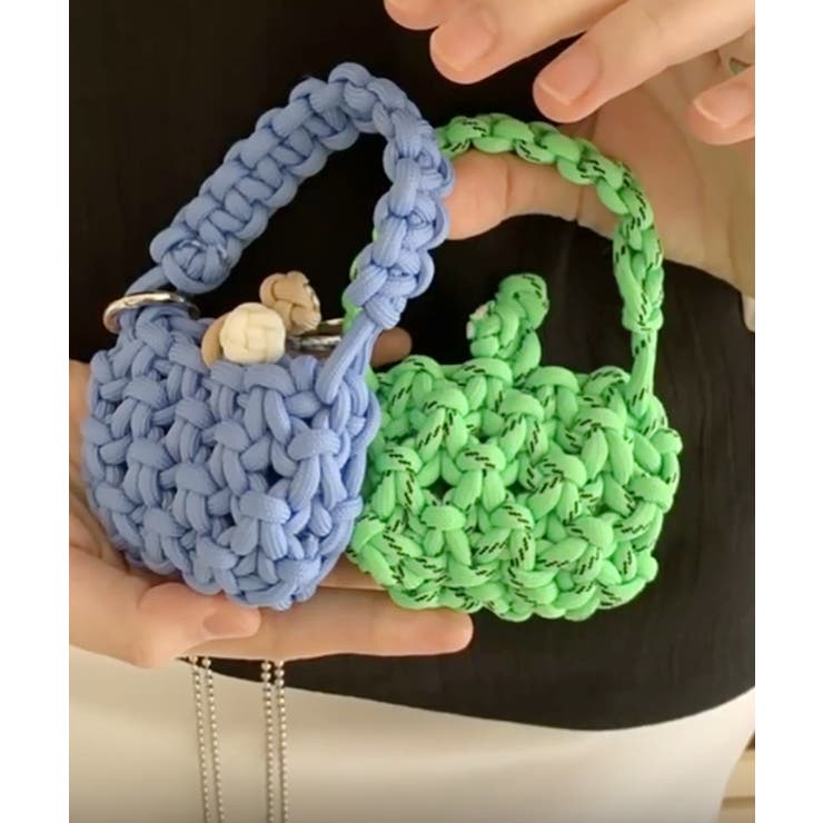 ミニかぎ編みハンドバッグ ネックレス ショルダーバッグ | HOOK | 詳細画像11 