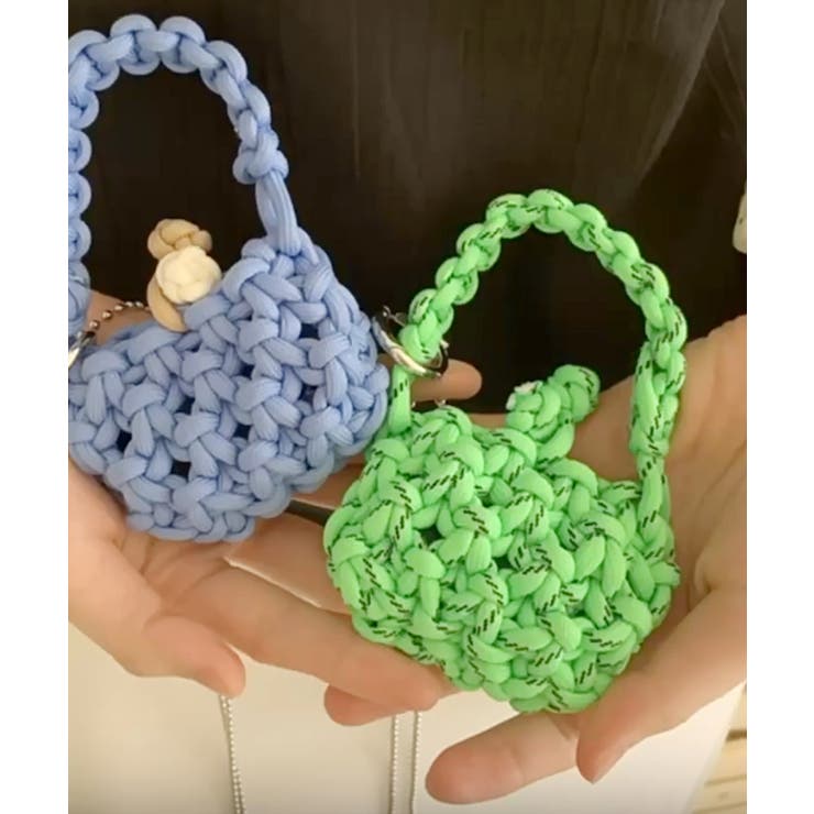 ミニかぎ編みハンドバッグ ネックレス ショルダーバッグ | HOOK | 詳細画像12 