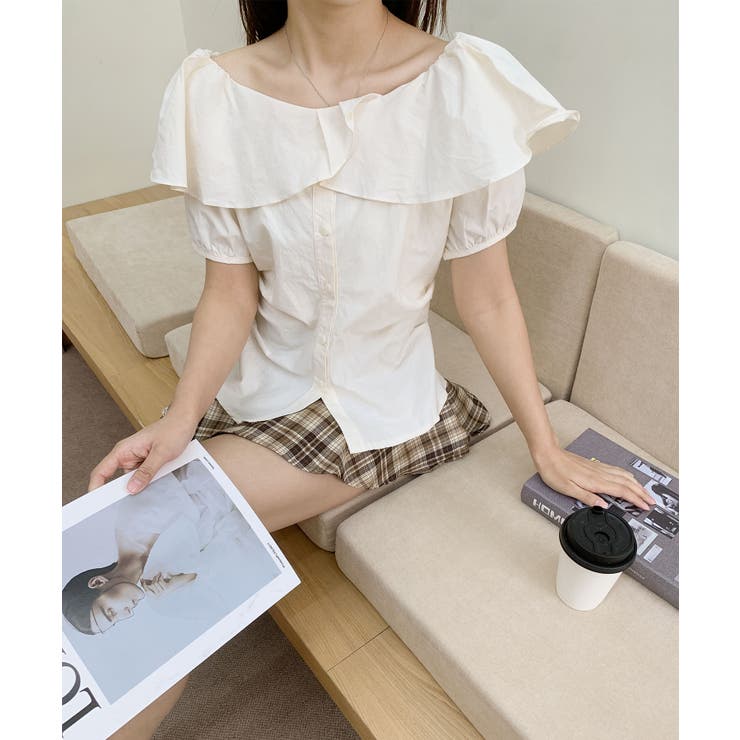 【Jasmine】オフショルフリルブラウス Jasmine Grandiflor… | aimoha  | 詳細画像1 