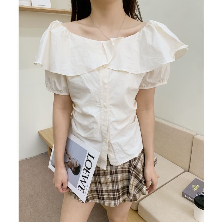 【Jasmine】オフショルフリルブラウス Jasmine Grandiflor… | aimoha  | 詳細画像5 