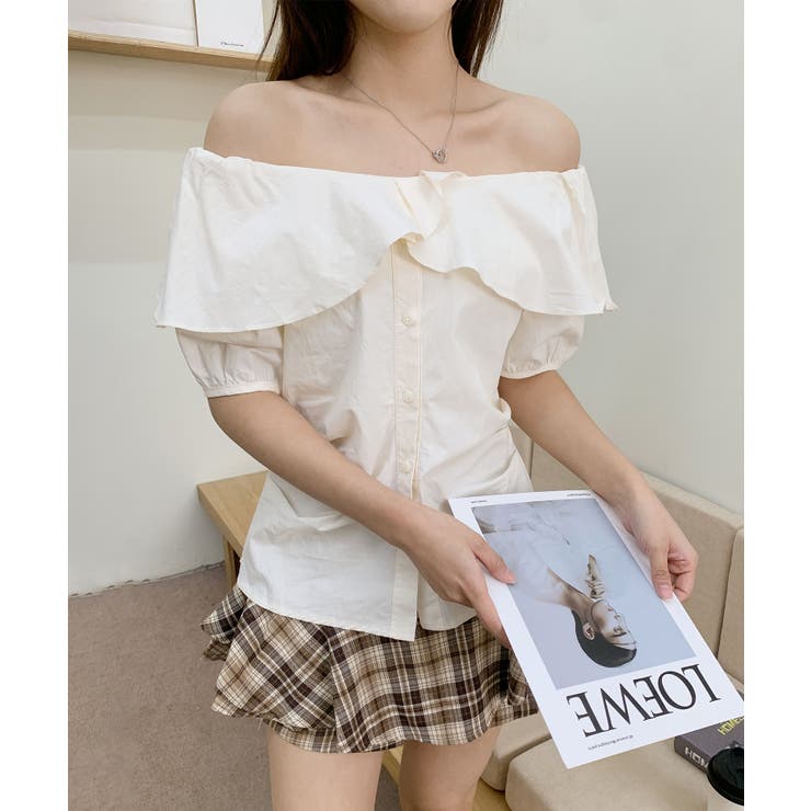 【Jasmine】オフショルフリルブラウス Jasmine Grandiflor… | aimoha  | 詳細画像6 