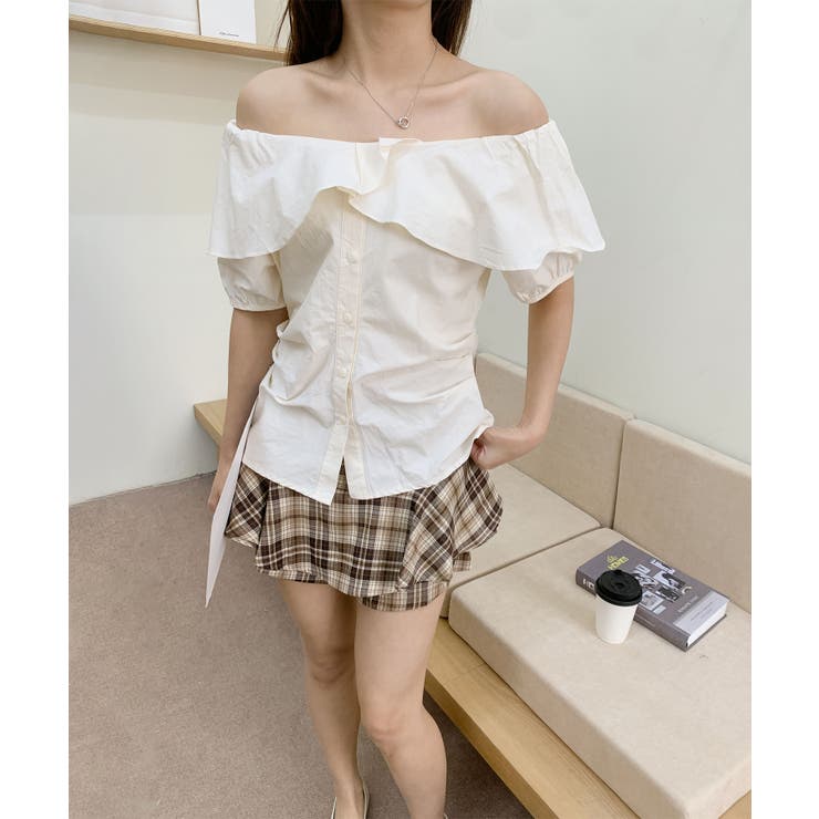 【Jasmine】オフショルフリルブラウス Jasmine Grandiflor… | aimoha  | 詳細画像7 