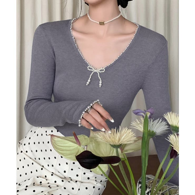 【Jasmine】パールリボン長袖Ｔシャツ Jasmine Grandiflor… | aimoha  | 詳細画像11 