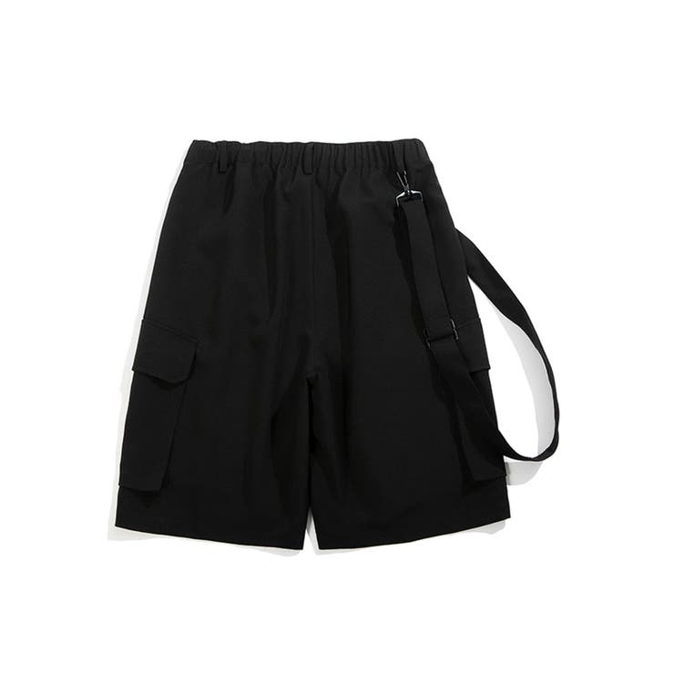 魅力の サスペンダー付きカーゴハーフパンツ[品番：XT000013706]｜HOOK パンツ