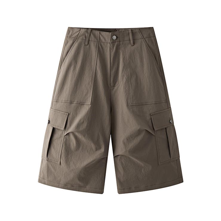 撥水加工】ツイルカーゴハーフパンツ(95~150cm)(95cm ブラック