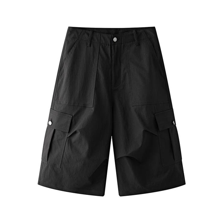 撥水加工】ツイルカーゴハーフパンツ(95~150cm)(95cm ブラック