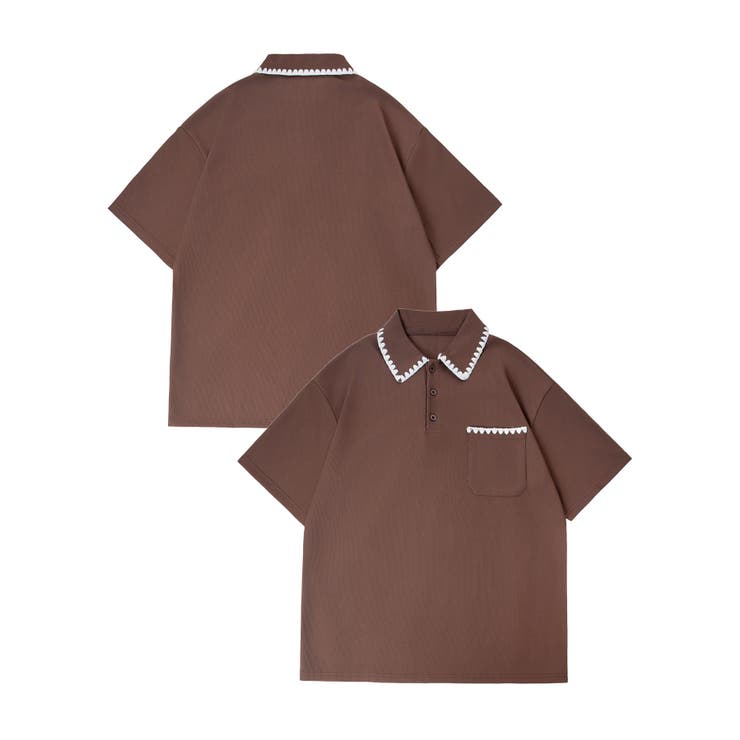 モカ | ステッチデザインポロシャツ | aimoha men