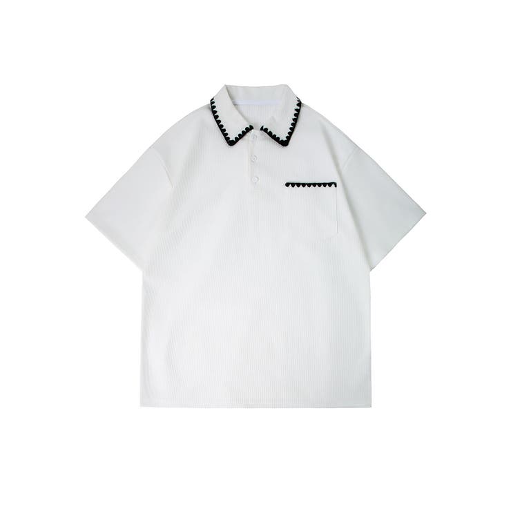 ステッチデザインポロシャツ | aimoha men | 詳細画像2 