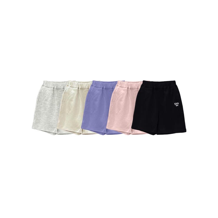 【aimoha-KIDS-】シンプルロゴ入りコットンショートパンツ | aimoha kids | 詳細画像1 
