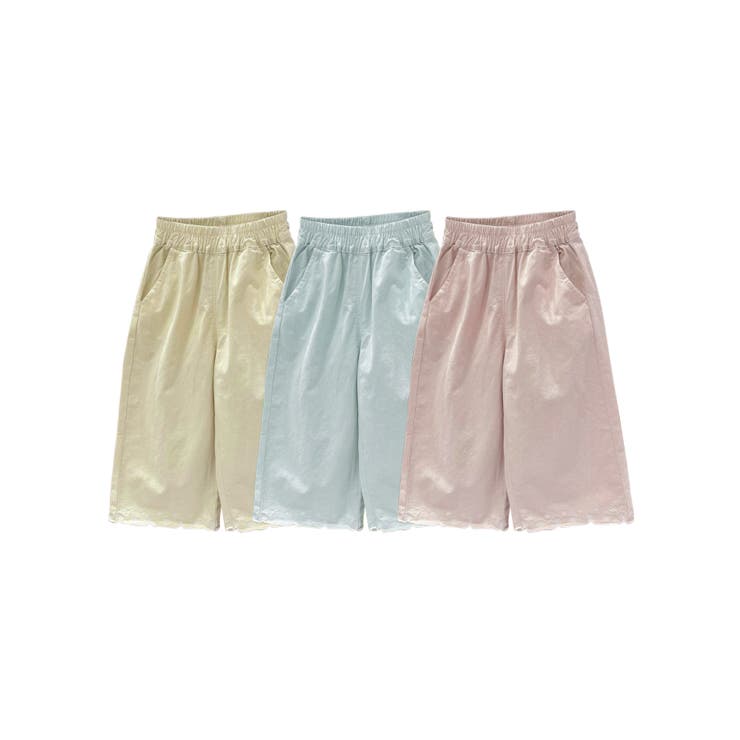 【aimoha-KIDS-】レースヘムコットンパンツ | aimoha kids | 詳細画像1 