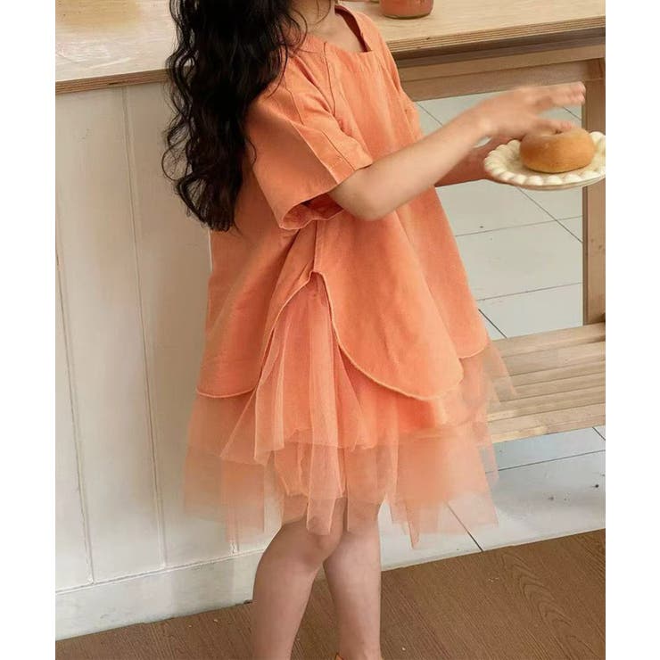 チュール切り替えワンピース | aimoha kids | 詳細画像5 