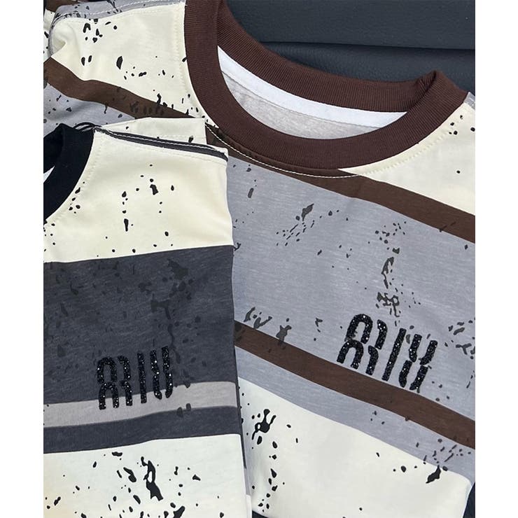 モダンボーダーTシャツ | aimoha kids | 詳細画像2 