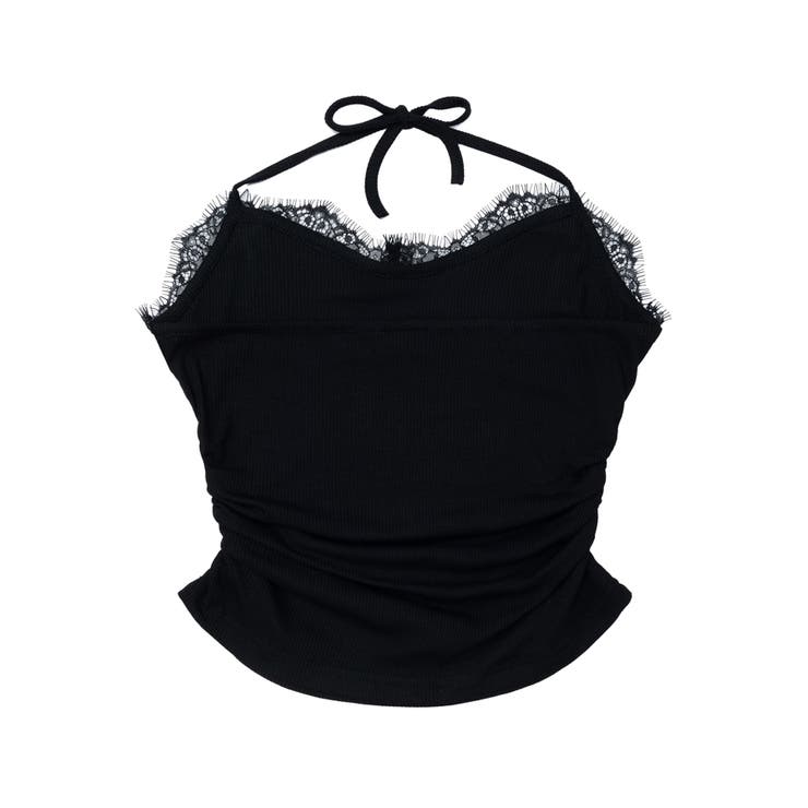 for girls レース×ロゴプリントホルターネックトップス | HOOK | 詳細画像5 