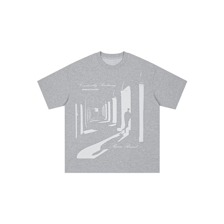 杢グレー | グラフィックプリントTシャツ | aimoha men