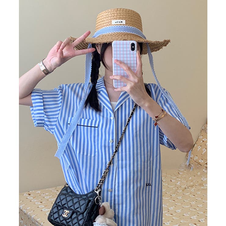 涼しげなリボン付きストローハット | aimoha  | 詳細画像7 