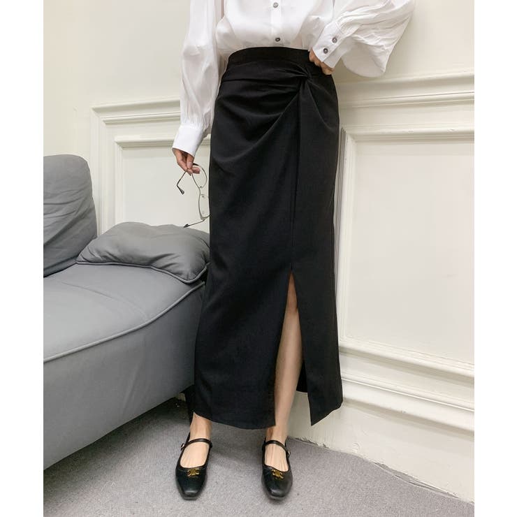 フロントスリット入りロングスカート | aimoha  | 詳細画像1 