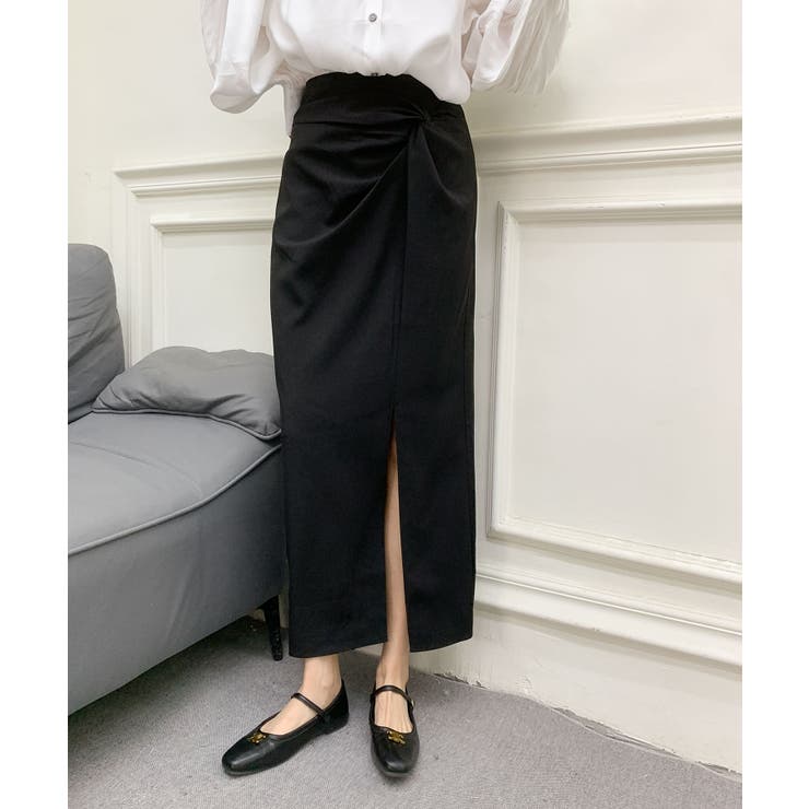 フロントスリット入りロングスカート | aimoha  | 詳細画像3 