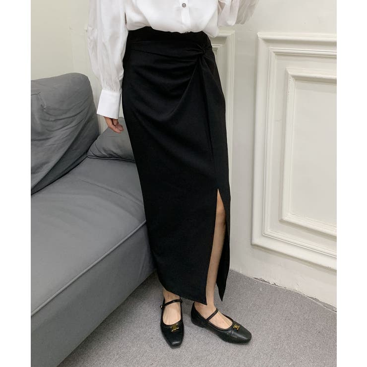 フロントスリット入りロングスカート | aimoha  | 詳細画像4 