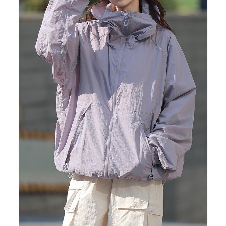 パープル | フード付きアウトドアジャケット | aimoha 