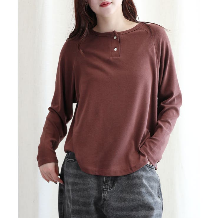 ヘンリーネック長袖Tシャツ | aimoha  | 詳細画像14 