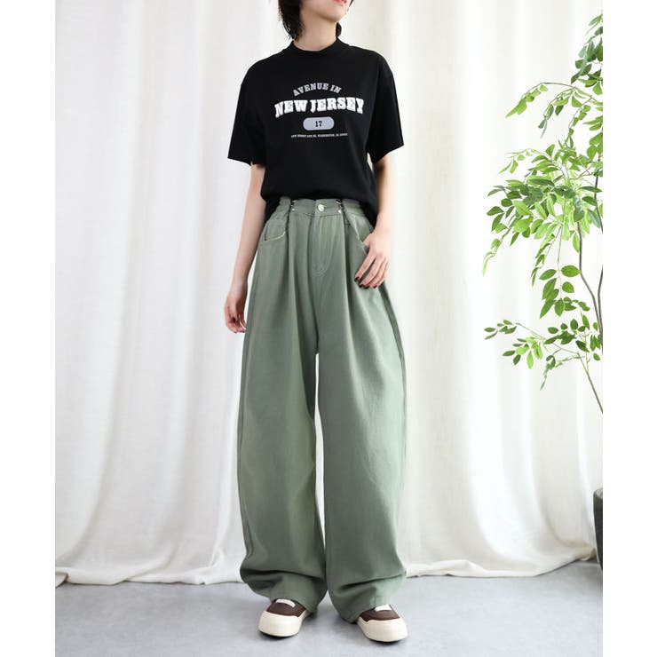 någonsstans ハイウエストブルーデニム ハイウエスト HIGH-END STRAIGHT SLIM デニムパンツ[品番
