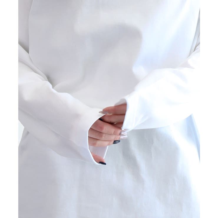 ロングスリーブシンプルクルーネックTシャツ ロング ロンT 長袖 | aimoha  | 詳細画像18 