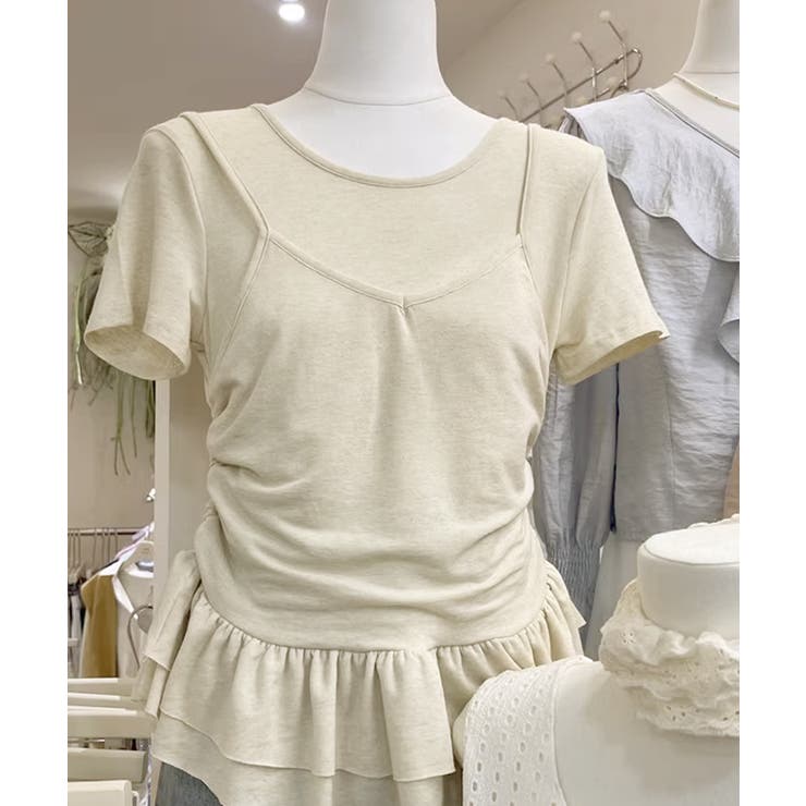 【Jasmine】レイヤード風裾フリルTシャツ Jasmine Grandifl… | aimoha  | 詳細画像8 