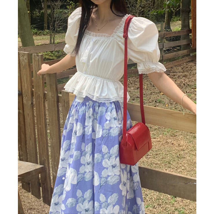スクエアネックレースブラウス Jasmine Grandiflorum | aimoha  | 詳細画像15 
