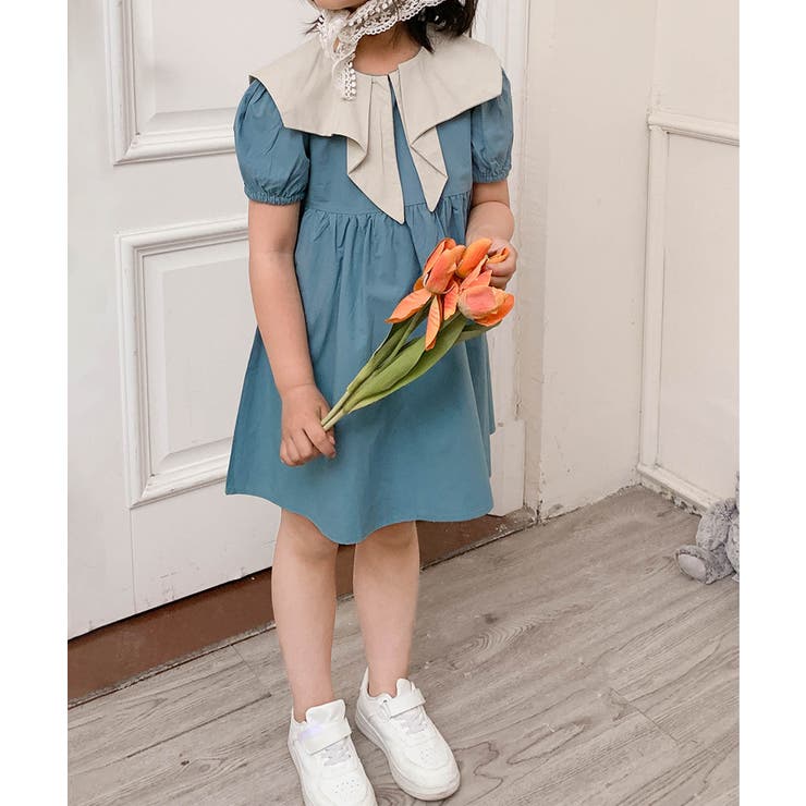 【aimoha-KIDS-】デザインカラーワンピース | aimoha kids | 詳細画像4 