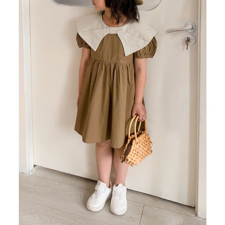 【aimoha-KIDS-】ビッグカラーワンピース | aimoha kids | 詳細画像2 