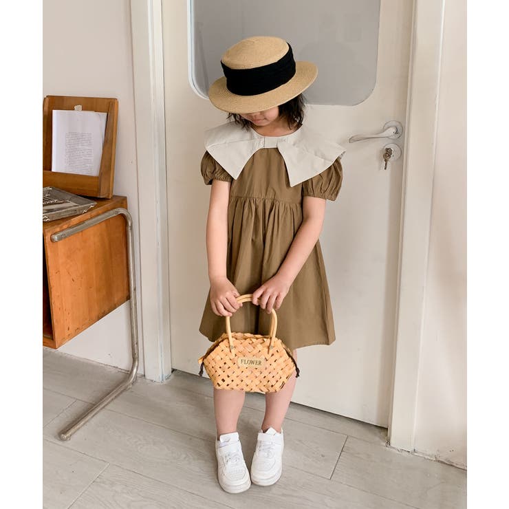 【aimoha-KIDS-】ビッグカラーワンピース | aimoha kids | 詳細画像3 