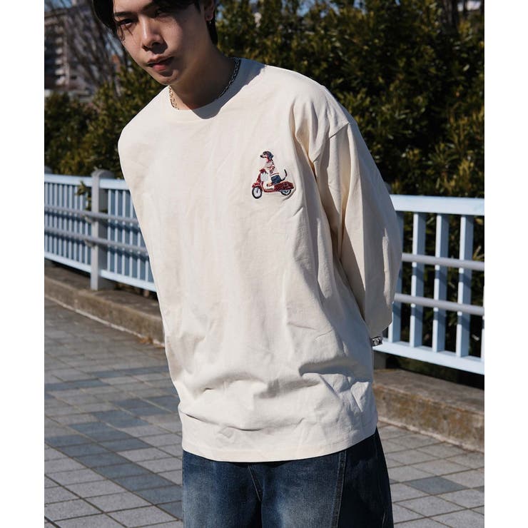 HOOK -original- DOGワンポイント刺繍ロンTEE | HOOK | 詳細画像3 
