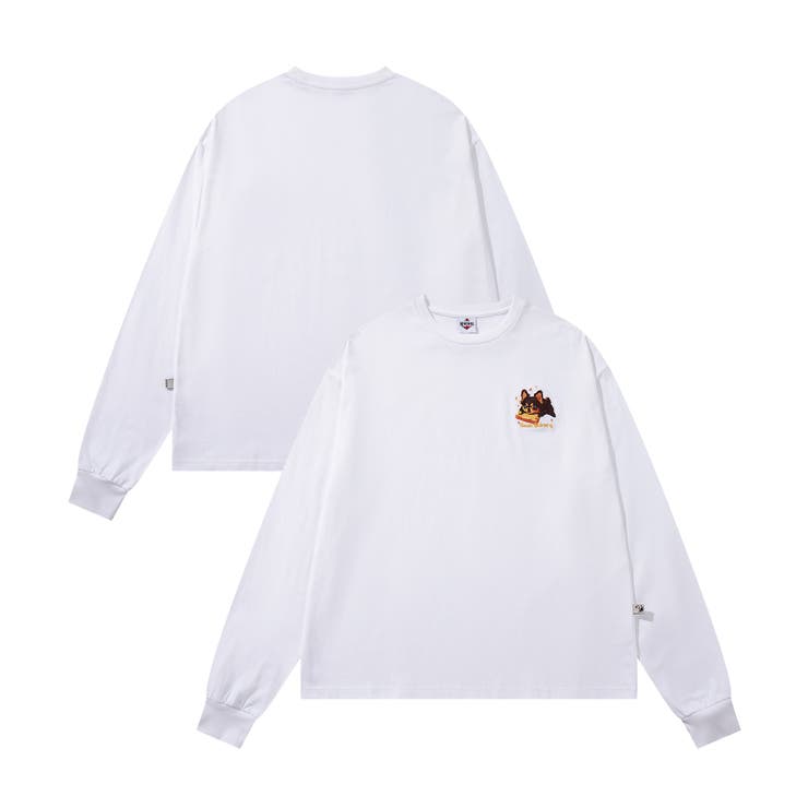HOOK -original- DOGワンポイント刺繍ロンTEE[品番：XT000013903
