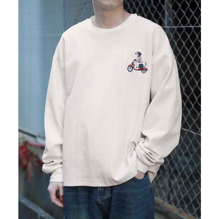 HOOK -original- DOGワンポイント刺繍ロンTEE | HOOK | 詳細画像2 