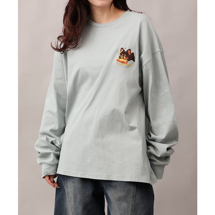 HOOK -original- DOGワンポイント刺繍ロンTEE | HOOK | 詳細画像46 