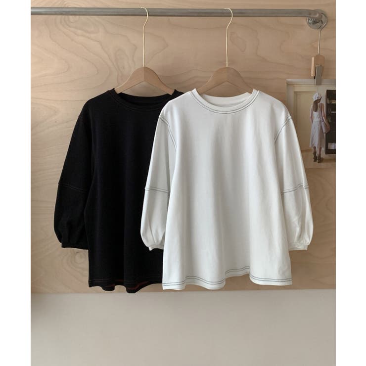 ステッチラインデザインTシャツ | aimoha  | 詳細画像2 