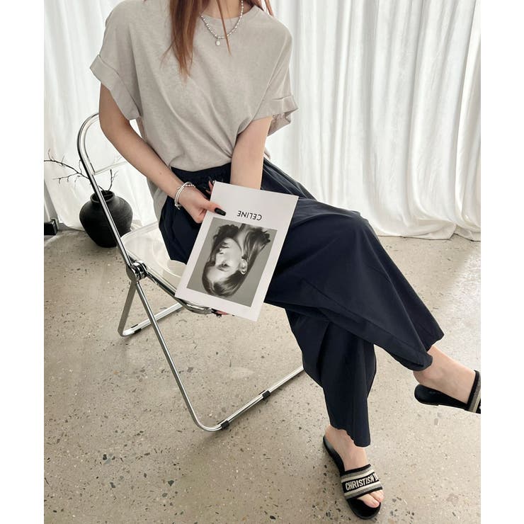 ハイウエストタックワイドパンツ | aimoha  | 詳細画像2 