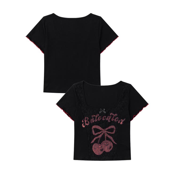 ブラック | 【HOOK】for girls チェリーボウトップス | HOOK