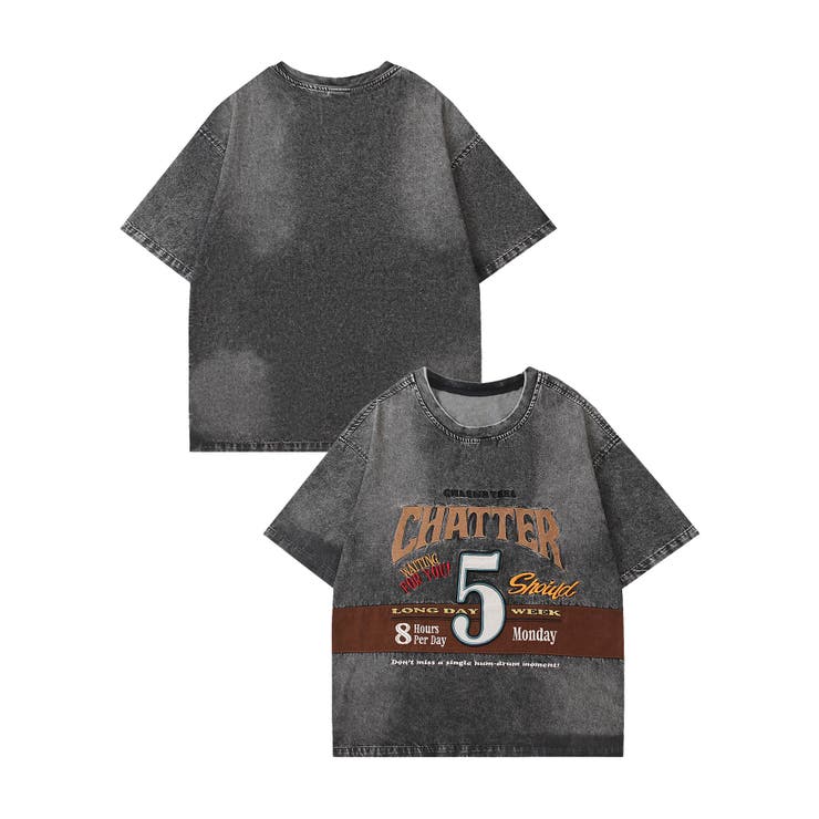 HOOK】ヴィンテージウォッシュナンバリングTシャツ[品番