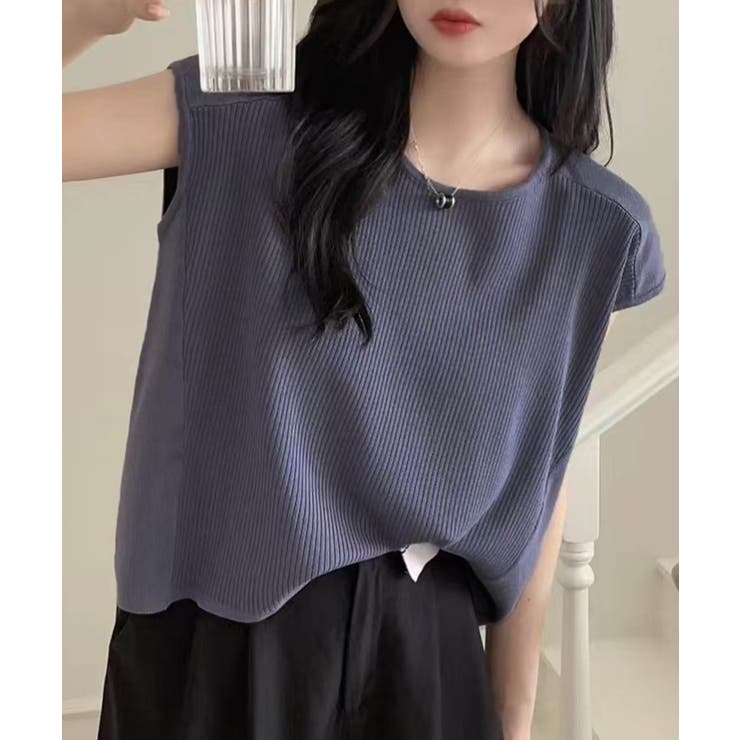 【aimoha】フロントリブデザインノースリーブトップス | aimoha  | 詳細画像14 